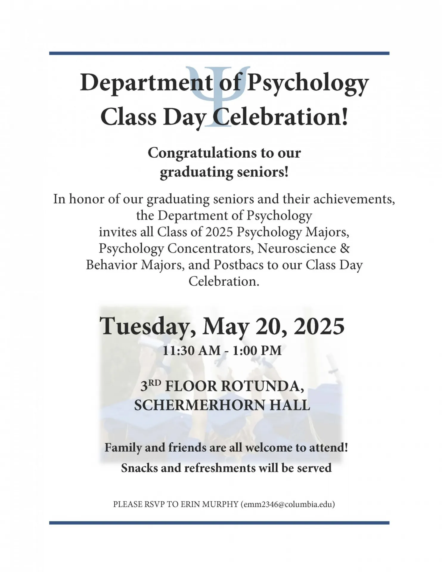 2025 Class Day Flyer