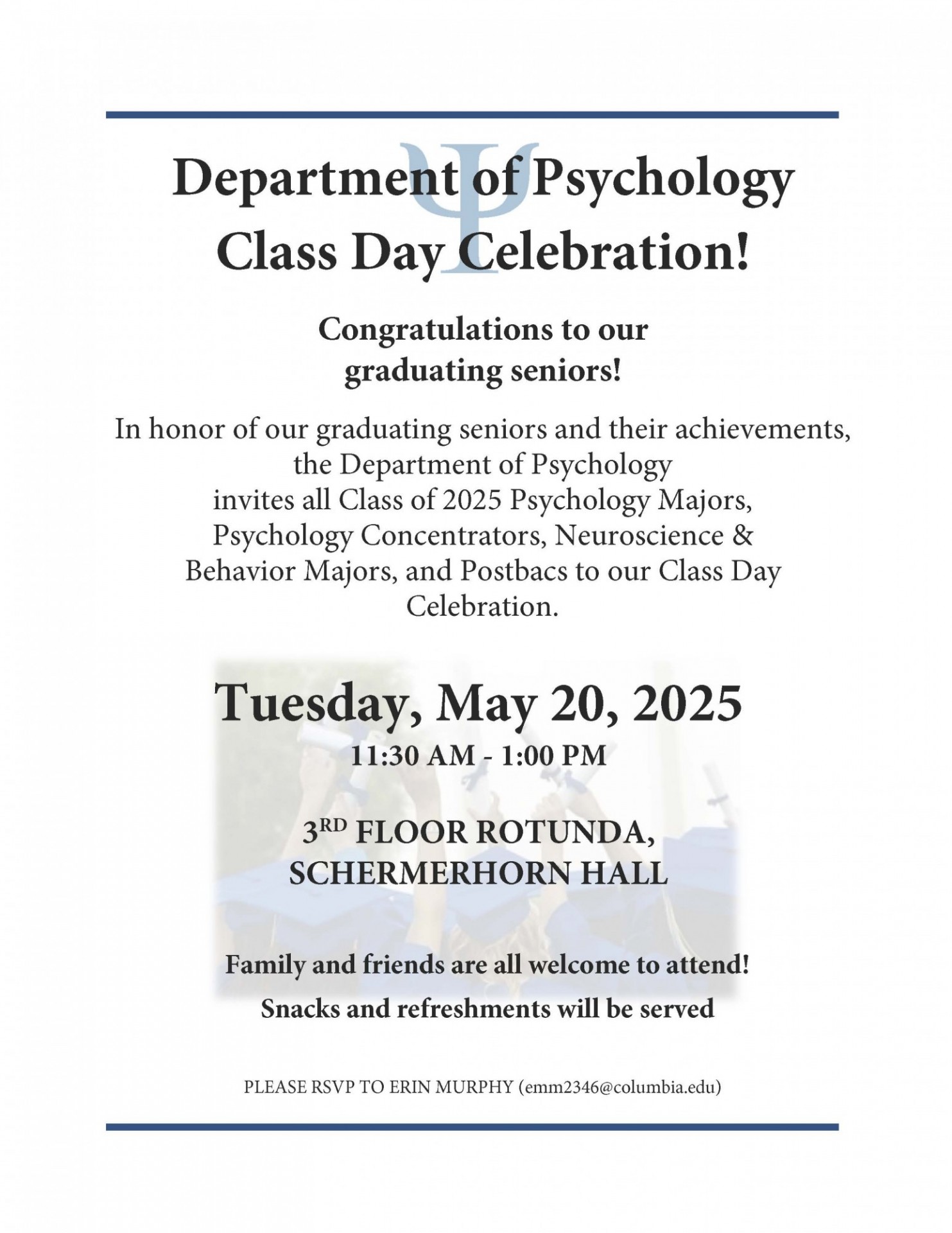 2025 Class Day Flyer